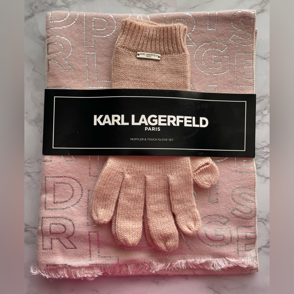 Karl Lagerfeld Paris Muffler & Touch Glove Set